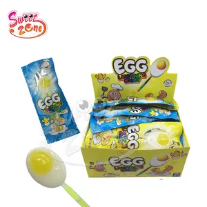 Fluor zierende Beleuchtung Lollipop Halal Egg Shape Candy