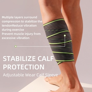 Manchons de <span class=keywords><strong>compression</strong></span> flexibles pour mollets JINGBA pour hommes et femmes, expédition rapide, attelle de jambe pour la course à pied, le cyclisme, les voyages - Product Image 4