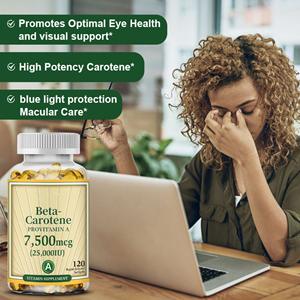 Ooggezondheidssupplement Bèta-Caroteen Vitamine A Bèta-Caroteen Softgels <span class=keywords><strong>Capsules</strong></span> - Product Image 3