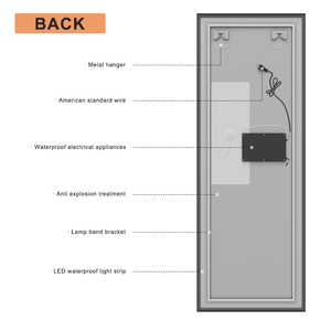 Tùy chỉnh toàn thân Salon Gương treo tường đầy đủ chiều dài backlit <span class=keywords><strong>Led</strong></span> cửa hàng cắt tóc gương cảm ứng thông minh chuyển đổi cảm biến mặc quần áo gương - Product Image 6