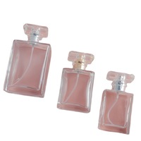 Flacon d'échantillon de parfum carré haut de gamme, portable, élégant, pour l'hydratation en déplacement, flacon pulvérisateur en verre transparent, flacon d'échantillon vide