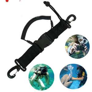 Professional Diving <b>Camera</b> <b>Strap</b> 140cm Nylon Carabiner Anti Loss Spring Rope For Underwater Photography - Product Image 1