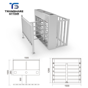 Lối đi đơn cho trẻ em công viên hướng dẫn sử dụng cổng xoay nửa chiều cao với hệ thống kiểm soát truy cập thẻ tự động kiểm soát truy cập an ninh - Product Image 3