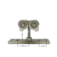 Rail de porte pliante robuste à axe supérieur et inférieur avec pivot universel à 360 degrés, charnière de type écran fixe et rotative