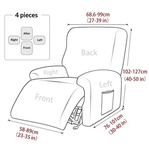 Funda de sofá elástica transfronteriza de dos piezas, totalmente envolvente, para sofá reclinable <span class=keywords><strong>Chivas</strong></span> Regal, con bolsillo funcional y suave. - Product Image 4