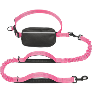 Guinzaglio per cani a mani libere con custodia con cerniera regolabile su misura per cani con doppio elastico e corda retrattile per camminare - Product Image 4