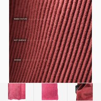 Tissu en velours côtelé extensible 300GSM 6W, doux, respirant, haute élasticité, pour doublure de vêtement, vêtements, OEM ODM