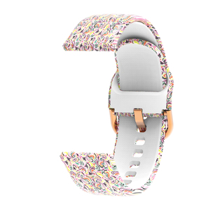 Bracelet en silicone imprimé 20mm pour Huami Amazfit <span class=keywords><strong>GTR</strong></span> 42/Bip/GTS pour <span class=keywords><strong>Garmin</strong></span> Forerunner 245 645/Vivoactive <span class=keywords><strong>3</strong></span> Easyfit Wristband - Product Image 3