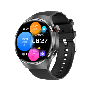 Gt4 Pro Smartwatch Met Lichaamstemperatuur Gps Track Ip68 Waterdicht Bt Call Nfc Betalingscode Verbinden Twee In Één Reloepen