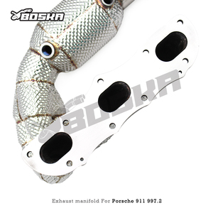 Collecteur d'échappement catalytique personnalisé 3 en 1 pour Porsche 911 997/997.2 Carrera 3.6L/3.8L 2008-2011 Boska T304 100/200/300 cellules - Product Image 3