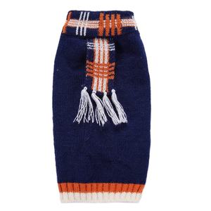 नॉरडिक क्लासिक प्लेड डिजाइन लक्जरी टर्टलनेक स्वेटर बिल्लियों और कुत्तों के लिए फैशनेबल शीतकालीन जम्पर - Product Image 3