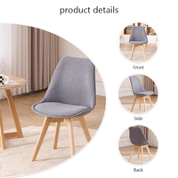 Base en bois avec siège en plastique Style contemporain pour les magasins d'aliments et de boissons Chaise de salle à manger moderne