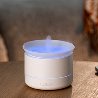 Humidificateur à brume froide pour usage domestique, 200 ml, blanc et noir, diffuseur d'huiles essentielles ultrasonique multifonctionnel avec lumière nocturne