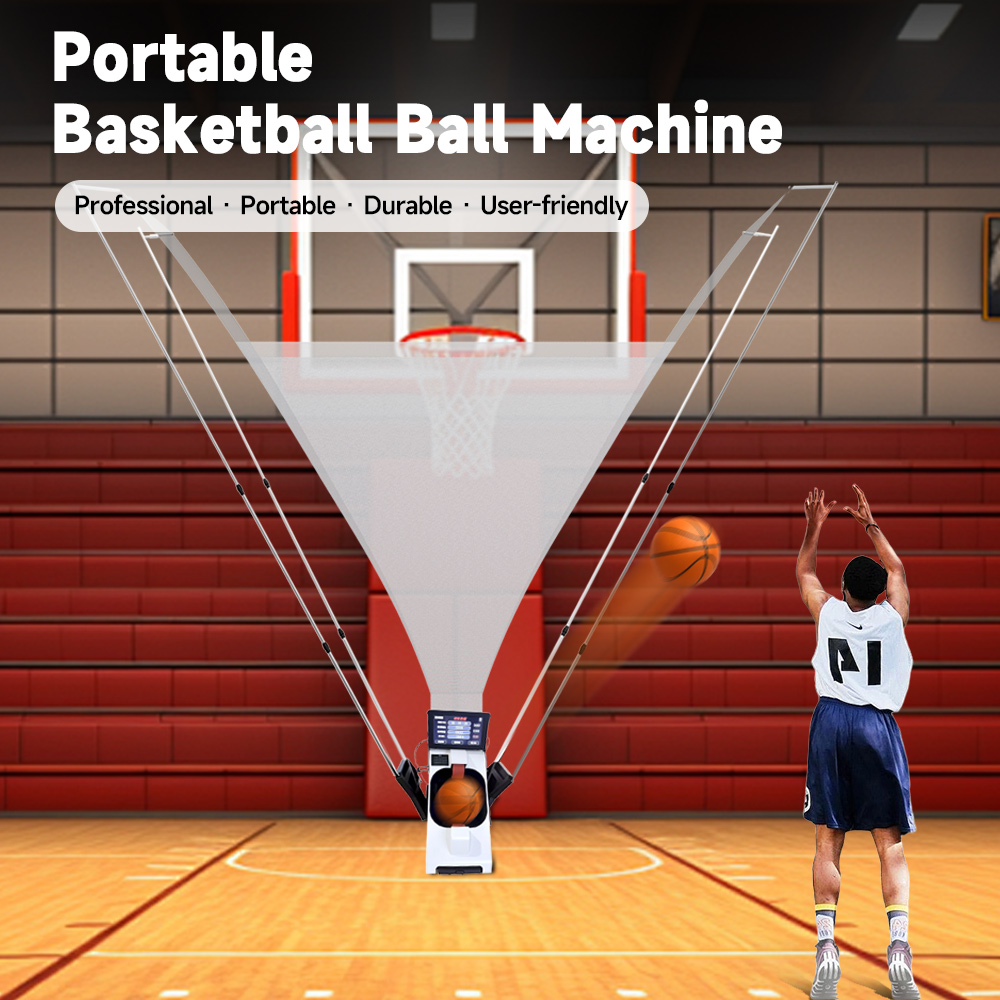 New Arrival Basketball Rebounding Machine Portable Shooting Device Automatic Touchscreen Continuous Practice Basketball Feeder