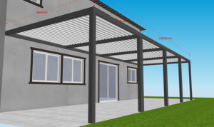 Pergola rétractable automatique en <span class=keywords><strong>PVC</strong></span> Toit à persiennes étanche en aluminium Pare-soleil motorisé pour extérieur Auvent de <span class=keywords><strong>terrasse</strong></span> Couverture de <span class=keywords><strong>terrasse</strong></span> - Product Image 2