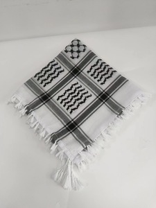 Venta caliente árabe cabeza bufanda Palestina bufanda Keffiyeh Jacquard gran cuadrado bufanda punto al por mayor - Product Image 4