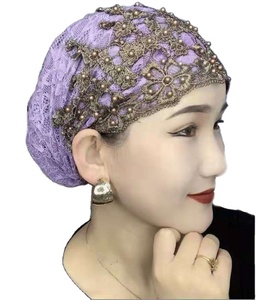 <span class=keywords><strong>2022</strong></span> nouveau Design hiver nouveau loisirs ongles perle mère casquette élastique élastique écharpe casquette d'âge moyen et vieux couvre-chef cheveux casquette Baitou - Product Image 1