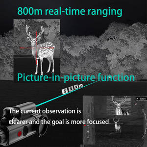 384X288 Télémètre <span class=keywords><strong>Laser</strong></span> Thermique de Chasse 1-8x Zoom 800m Ranging BC Ballistic IP66 WiFi Connect pour l'Observation Extérieure - Product Image 6