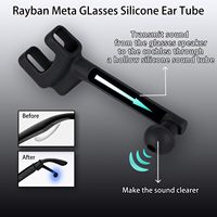 Pour lunettes intelligentes Rayban Meta, tube amplificateur de son, caches de confidentialité, réduction des fuites, guide sonore en silicone, tube auriculaire pour Oakley Rokid XREAL
