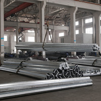 35FT 40FT 60FT 70FT 90FT Poste de distribución de energía galvanizado en caliente Precio Poste de acero eléctrico Poste de mástil alto