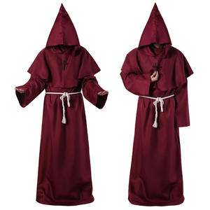 Venta al por mayor <span class=keywords><strong>de</strong></span> Halloween <span class=keywords><strong>bruja</strong></span> Cosplay monje fraile bata chal mujeres hombres ropa escenario sacerdote renacimiento medieval <span class=keywords><strong>disfraz</strong></span> - Product Image 2