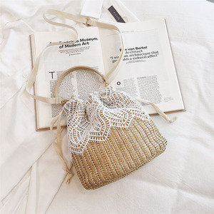 Bolsos cruzados de verano de fábrica con encaje floral tejido a mano, nuevos bolsos tejidos con cierre de cremallera y forro de poliéster - Product Image 6
