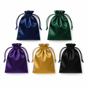 Sac à poussière en tissu satiné avec logo imprimé OEM, cordon de serrage, imperméable, résistant à la poussière, pochette de rangement avec cordon de serrage, plusieurs couleurs - Product Image 2