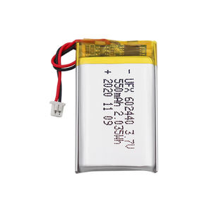 리튬 이온 폴리머 셀 공장 공급 자전거 라이트 배터리 UFX 602440 550mAh 3.7V 소형 Lipo 배터리 - Product Image 1