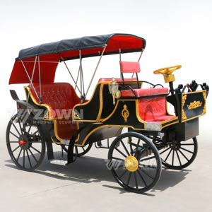 High Quality ZOWN Electric Royal Horse Carriage <b>Battery</b> <b>Operated</b> 4 Wheel Sightseeing Wagon 2-Year Warranty for Outdoor Wedding - Product Image 6