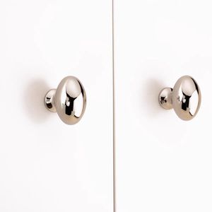 Poignée de meuble ovale en laiton style français, bouton de placard, poignée de porte de garde-robe, quincaillerie décorative durable - Product Image 1