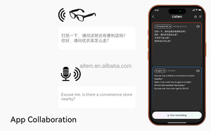 Custom High Lumen Flashlight AI Glasses Audio & Communication Smart Sunglasses <b>with</b> AI & Translation Hand-free Glasses Wholesale - Product Image 3