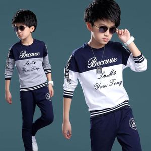 Ensemble de vêtements de sport pour garçons, vêtements décontractés, imprimé automne 2022, ensemble deux pièces, survêtement en coton mélangé pour enfants - Product Image 1