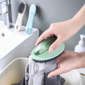 Brosse à chaussures à poils doux en nylon, outil de nettoyage doux pour chaussures et vêtements, brosse à linge domestique multifonctionnelle - Product Image 1