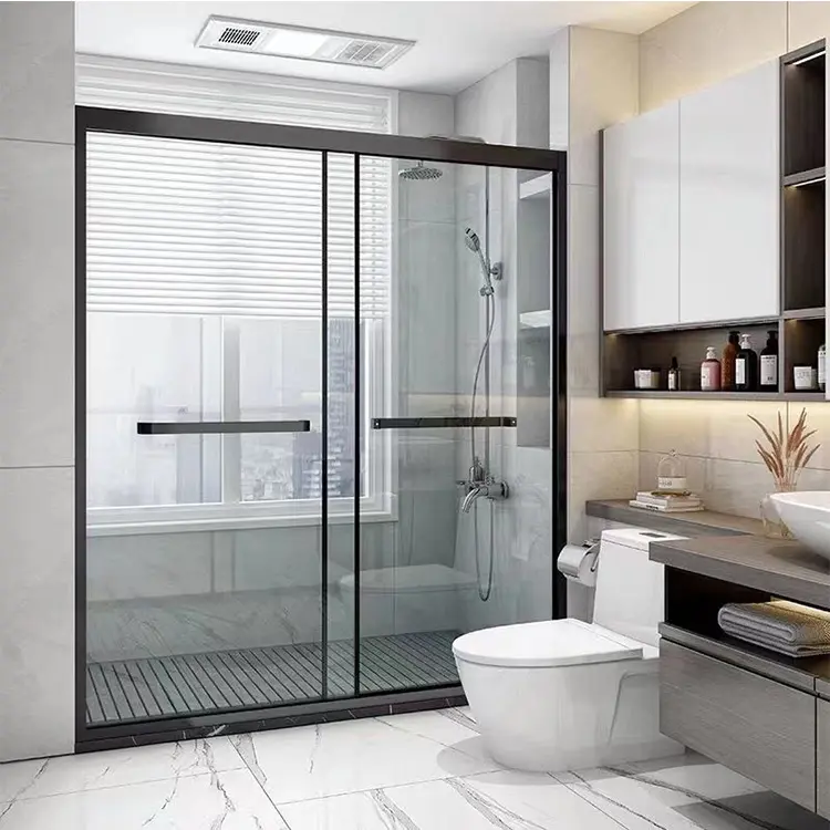 Лидер продаж, исключительное качество, популярный дизайн, раздвижная дверь, безрамный комнатный корпус из закаленного стекла для ванной, душевая кабина