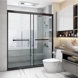 Top Seller Exceptional Quality Popular Design sliding door frameless room tempered glass bath enclosure shower cabin