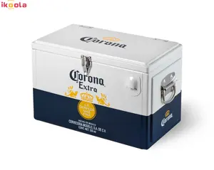 20L กล่องเย็นถุงเย็นน้ำแข็งกล่องโลหะกลิ้งเย็นของขวัญส่งเสริมการขายไวน์และเครื่องดื่มคูลเลอร์