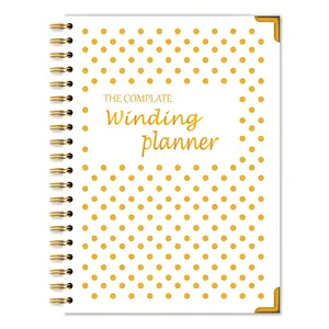 Wholesale Hardcover Spiral Undated Bride Wedding Planner Organizer Book Custom Printing Floral Gold Edition