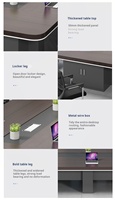 Table de conférence extensible en bois sur mesure, moderne et luxueuse, pour hôtels, écoles, bureaux à domicile, hôpitaux
