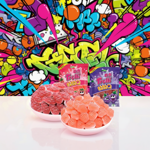 Gomitas con Forma de Fruta de 60g, Sabores Fresa, Uva y Sandía, Dulces de Gelatina Suave, Exóticos, Venta al Por Mayor - Product Image 1
