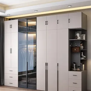 Combinación de Muebles de Madera de Doble Color para Dormitorio, <span class=keywords><strong>Armario</strong></span> Organizador de Ropa - Product Image 5