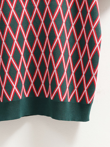Pull-over décontracté d'été pour <span class=keywords><strong>homme</strong></span> à col en V et revers, 100 % polyester, à manches courtes, tricoté haute élasticité avec motif 3D - Product Image 5