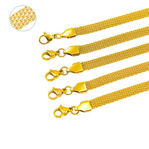 Perhiasan mode emas pria rantai Milan kuningan jaring 4mm dalam kumpulan rantai halus dan gelang tautan untuk pembuatan perhiasan DIY - Product Image 4
