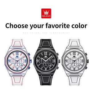 Reloj OLEVS 5622 <span class=keywords><strong>Manga</strong></span> de alta calidad para hombre, reloj Original resistente al agua, calendario luminoso, código de sincronización, reloj de silicona para hombre - Product Image 2