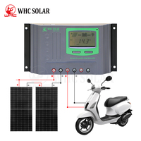 Contrôleur de charge solaire PWM 12V WHC 30A, régulateur de charge de batterie solaire pour la charge de moto électrique