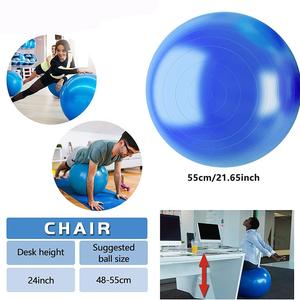 Palla da Yoga Anti-Scoppio in PVC Ecologico per Gravidanza, Fitness, Palestra, Esercizio e Allenamento a Casa - Product Image 4