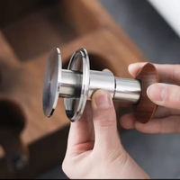Tasseur à expresso en métal SUS304 à base plate, hauteur réglable, 51mm 53mm 58mm, marteau à poudre à pression constante, testeur de café