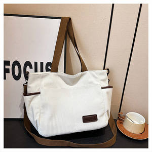 Bolso Tote de Pana PU con Asa Única para Mujer, Moda 2024, Gran Capacidad, para Verano, Otoño e Invierno, Venta al Por Mayor - Product Image 3