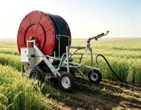 Máquina de Riego con Carrete de Manguera Impulsada por Turbina 2026, Irrigador de Carrete de Alta Eficiencia, Cabrestante de Agua Automático para Riego de Cultivos Agrícolas