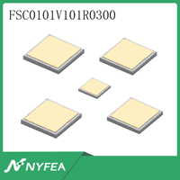 Condensateur en silicium NYFEA FSC0101V101R0300 0101 100pF 100VDC 65 Ppm/C, capuchon vertical 0,25x0,25x0,20mm, faible fuite, haute stabilité 10