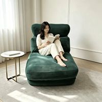 Canapé-lit moderne en tissu réglable avec rembourrage en mousse déchiquetée, design convertible et pliable pour salon, chambre et appartement